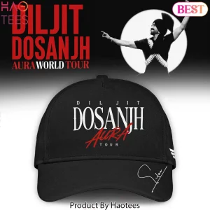Diljit Dosanjh Aura World Tour Graphic Print Black Hoodie
