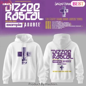 Dizzee Rascal We Want Bass 2026 Tour White Graphic Hoodie