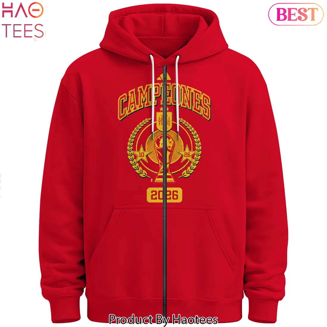Espana 2026 World Cup Champion Commemorative Zip Hoodie Espana 2026 World Cup Champion Commemorative Zip Hoodie
