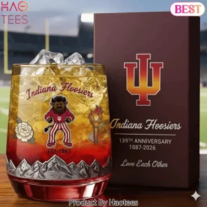 Indiana Hoosiers 139th Anniversary Commemorative Whiskey Glass