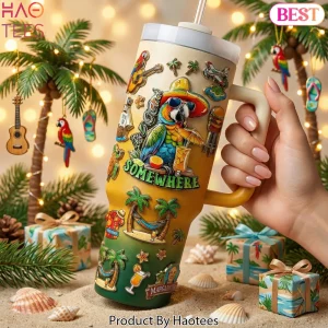 It Is 5 O’Clock Somewhere Parrot Tropical Beach Tumbler