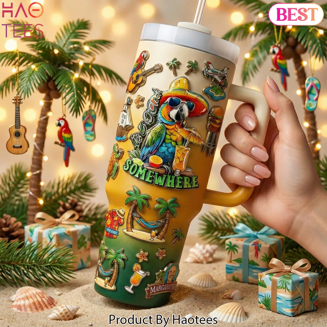 It Is 5 O’Clock Somewhere Parrot Tropical Beach Tumbler It Is 5 O’Clock Somewhere Parrot Tropical Beach Tumbler