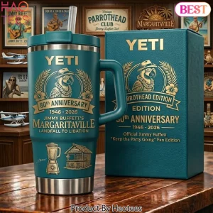 Jimmy Buffett Margaritaville 80th Anniversary Parrothead Edition Tumbler