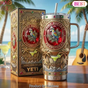 Jimmy Buffett Margaritaville Parrothead Premium 3D Engraved Tumbler