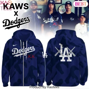 Kaws X Los Angeles Dodgers Limited Edition Camo Zip Hoodie Kaws X Los Angeles Dodgers Limited Edition Camo Zip Hoodie