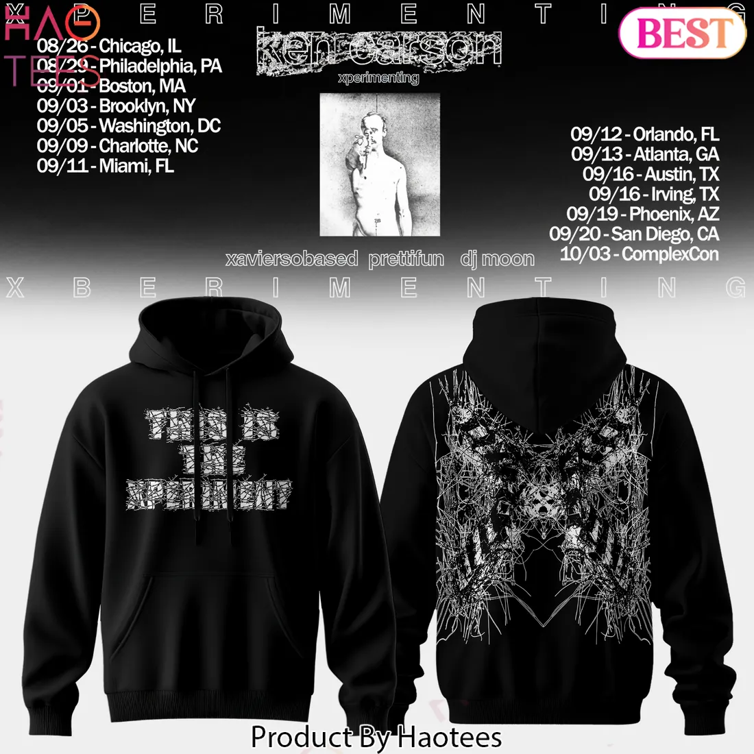 Kencarson Xperimenting ‘This Is An Xperiment’ Distressed Graphic Hoodie Kencarson Xperimenting ‘This Is An Xperiment’ Distressed Graphic Hoodie