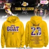LeBron James GOAT Los Angeles Lakers Commemorative Graphic Hoodie
