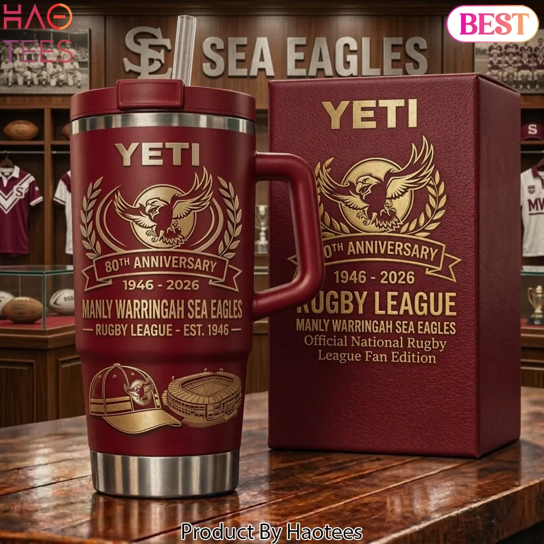 Manly Warringah Sea Eagles 80th Anniversary Limited Edition Tumbler Manly Warringah Sea Eagles 80th Anniversary Limited Edition Tumbler