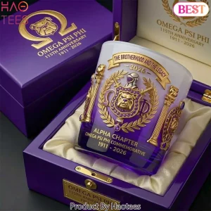 Omega Psi Phi 115th Anniversary Commemorative Whiskey Glass