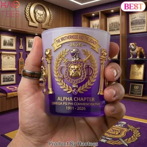 Omega Psi Phi 115th Anniversary Commemorative Whiskey Glass