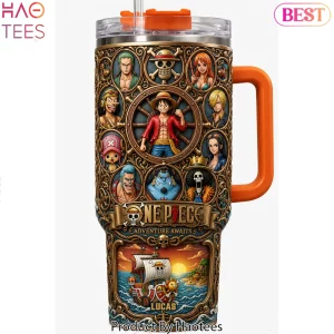 One Piece Adventure Awaits Personalized Straw Hat Crew Tumbler With Handle