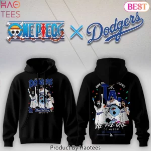 One Piece x LA Dodgers Straw Hat Crew We Are One Graphic Hoodie