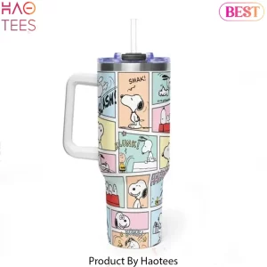 Peanuts Snoopy Comic Strip Print 40oz Insulated Tumbler