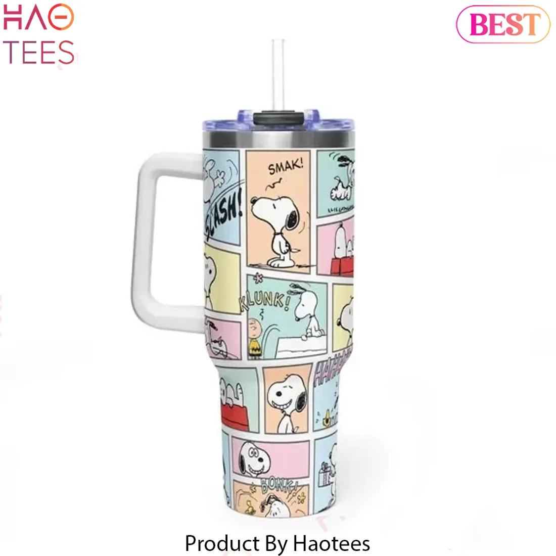 Peanuts Snoopy Comic Strip Print 40oz Insulated Tumbler Peanuts Snoopy Comic Strip Print 40oz Insulated Tumbler