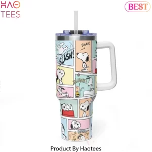 Peanuts Snoopy Comic Strip Print 40oz Insulated Tumbler