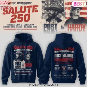 Post Malone and Hardy Salute 250 Columbus Ohio Concert Graphic Hoodie