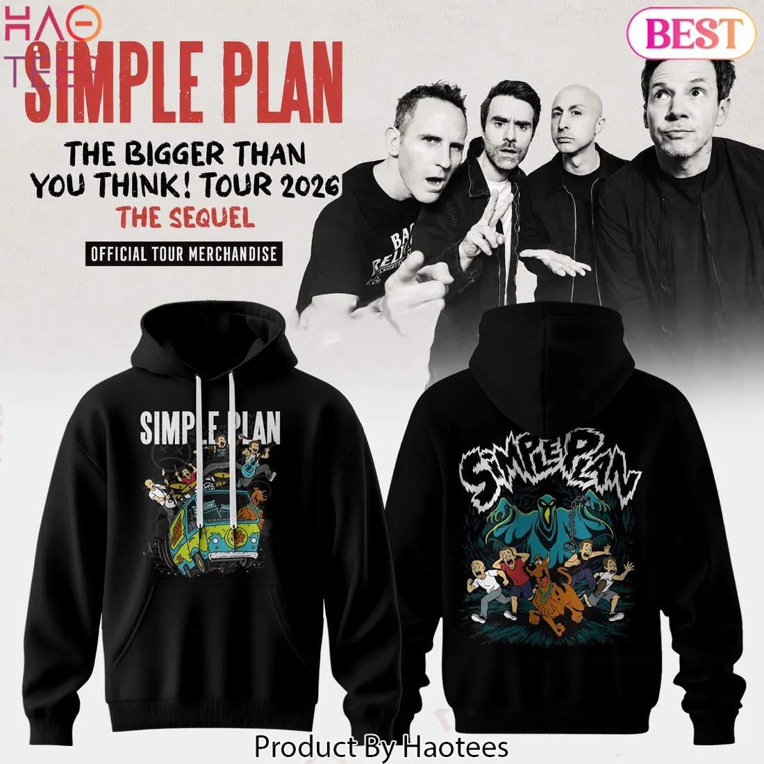 Simple Plan The Bigger Than You Think Tour 2026 Official Graphic Hoodie Simple Plan The Bigger Than You Think Tour 2026 Official Graphic Hoodie