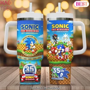 Sonic the Hedgehog 35th Anniversary Speed Never Ages 40oz Tumbler Sonic the Hedgehog 35th Anniversary Speed Never Ages 40oz Tumbler