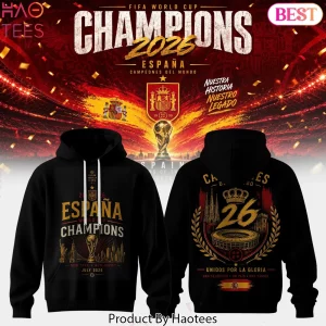 Spain 2026 World Cup Champions Commemorative Graphic Hoodie