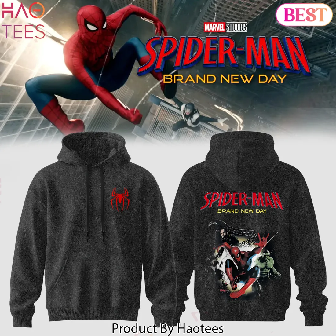 Spider-Man Brand New Day Graphic Print Limited Edition Hoodie Spider-Man Brand New Day Graphic Print Limited Edition Hoodie