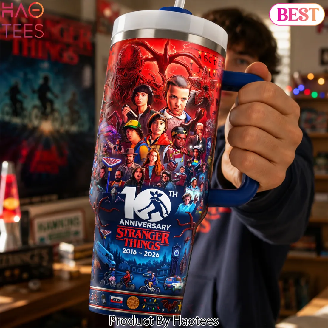 Stranger Things 10th Anniversary 40oz Insulated Tumbler Stranger Things 10th Anniversary 40oz Insulated Tumbler