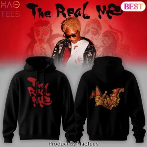 The Real Me Red Logo Graphic Black Streetwear Hoodie