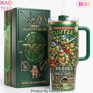 TMNT Sewer Squad Collector's Edition Personalized 3D Tumbler with Handle