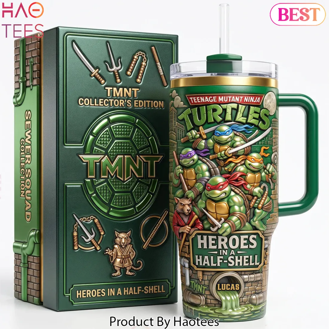 TMNT Sewer Squad Collector’s Edition Personalized 3D Tumbler with Handle TMNT Sewer Squad Collector’s Edition Personalized 3D Tumbler with Handle