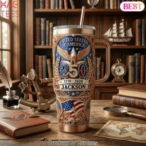 United States 250th Anniversary 1776-2026 Patriotic Handle Tumbler