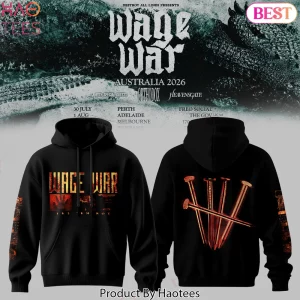Wage War Australia Tour 2026 Limited Edition Band Hoodie