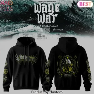 Wage War Australia Tour 2026 Limited Edition Graphic Hoodie