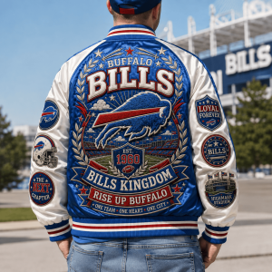 Buffalo Bills Premium Satin Streetwear Baseball Jacket