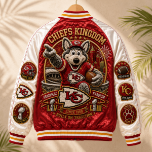 Kansas City Chiefs Premium Satin Streetwear Baseball Jacket