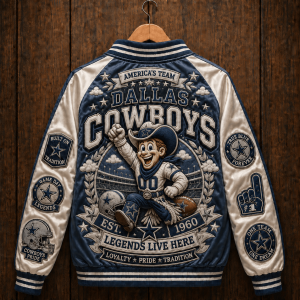 Dallas Cowboys Premium Satin Streetwear Baseball Jacket Dallas Cowboys Premium Satin Streetwear Baseball Jacket