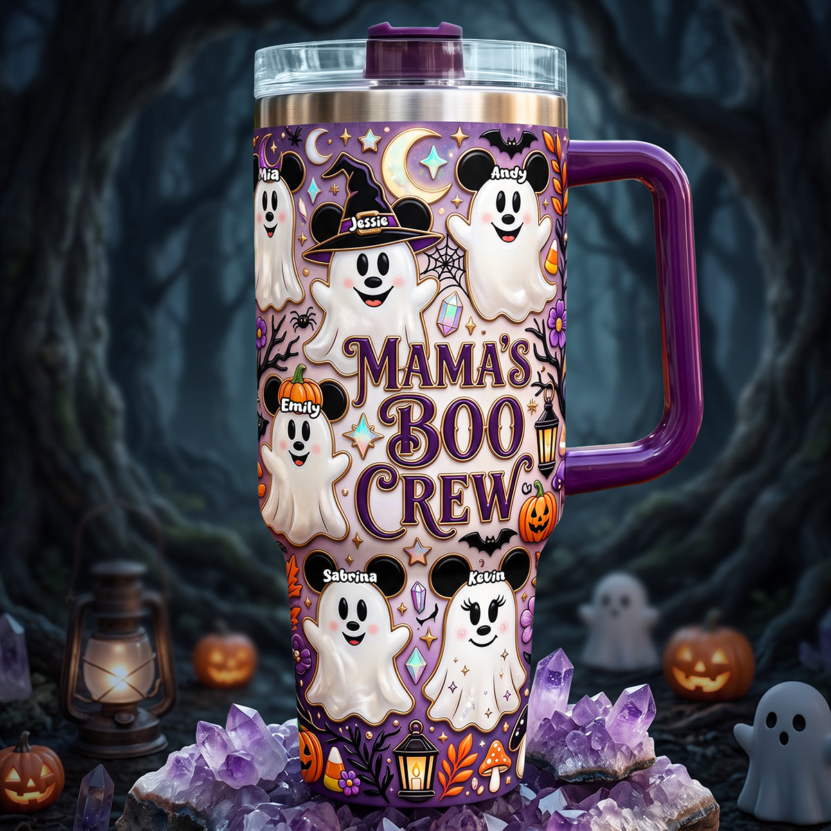 Mamas Boo Crew Halloween Ghost Personalized 40oz Tumbler Mamas Boo Crew Halloween Ghost Personalized 40oz Tumbler