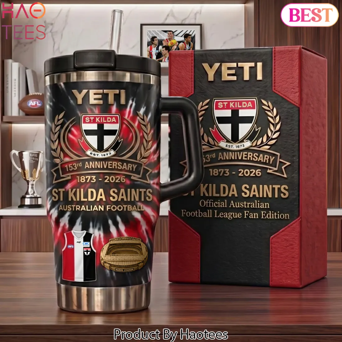 St Kilda Saints 153rd Anniversary AFL Commemorative Handle Tumbler St Kilda Saints 153rd Anniversary AFL Commemorative Handle Tumbler