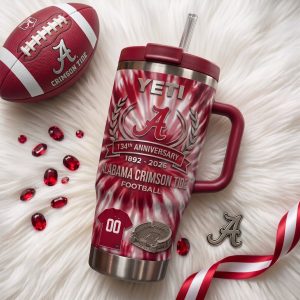 Alabama Crimson Tide 134th Anniversary Tie Dye Handle Tumbler