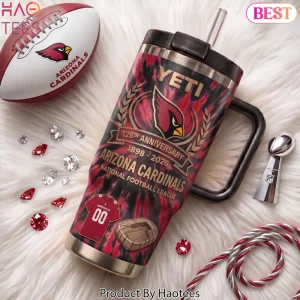 Arizona Cardinals 128th Anniversary Tie Dye Stainless Steel Tumbler