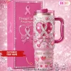 Gothic Bat and Rose Embossed Matte Black 40oz Tumbler