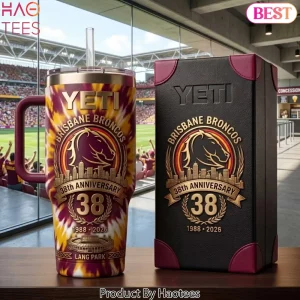 Brisbane Broncos 38th Anniversary Tie Dye Handle Tumbler