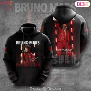 Bruno Mars The Romantic Tour Concert Graphic Hoodie