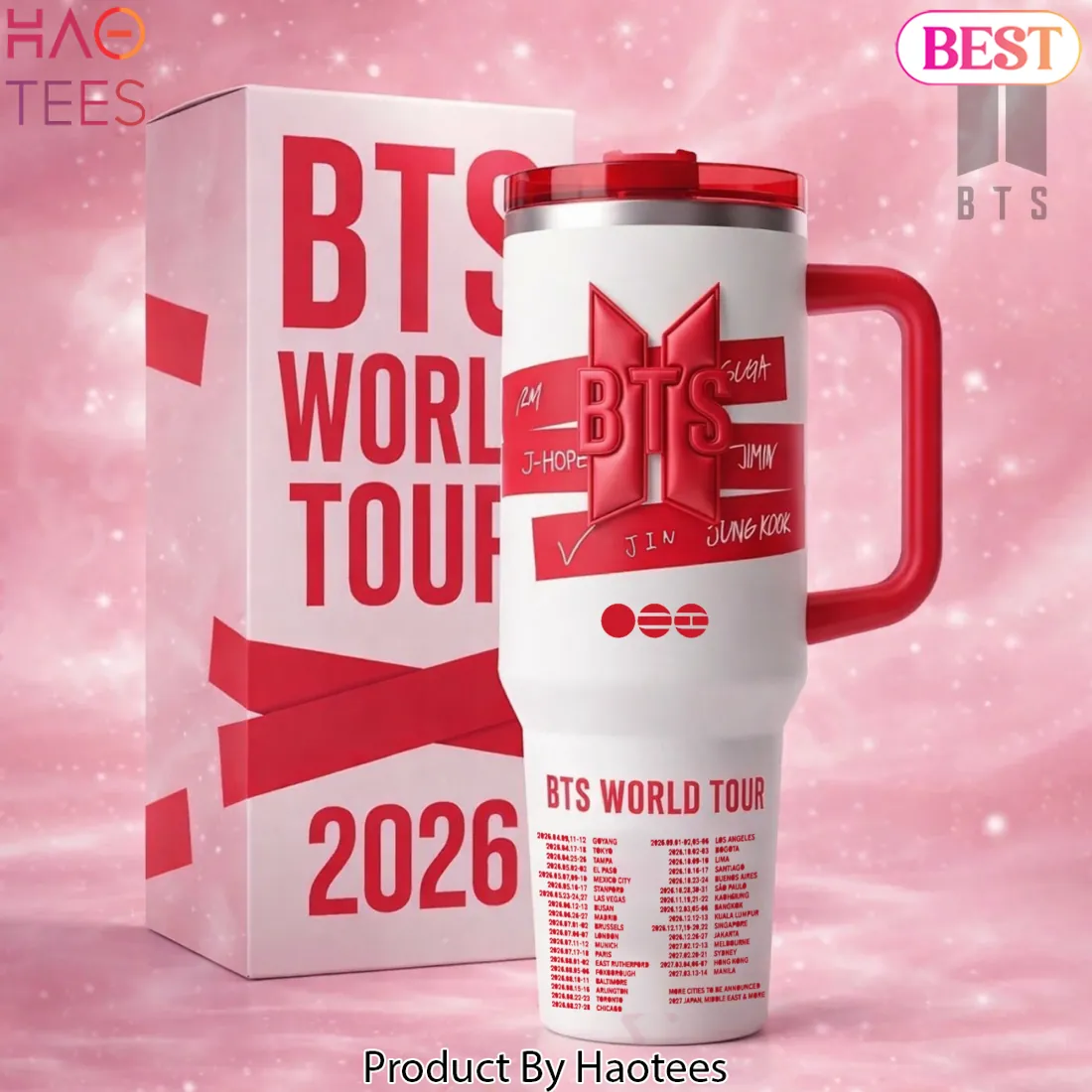 BTS World Tour 2026 Commemorative Travel Handle Tumbler BTS World Tour 2026 Commemorative Travel Handle Tumbler