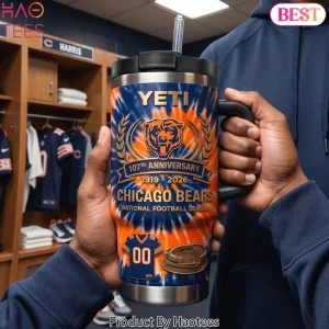 Chicago Bears 107th Anniversary Tie Dye Yeti Handle Tumbler