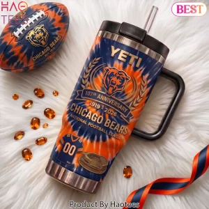 Chicago Bears 107th Anniversary Tie Dye Yeti Handle Tumbler