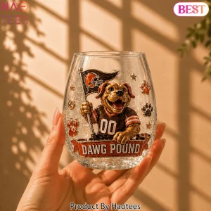 Cleveland Browns Dawg Pound 3D Premium Whiskey Glass
