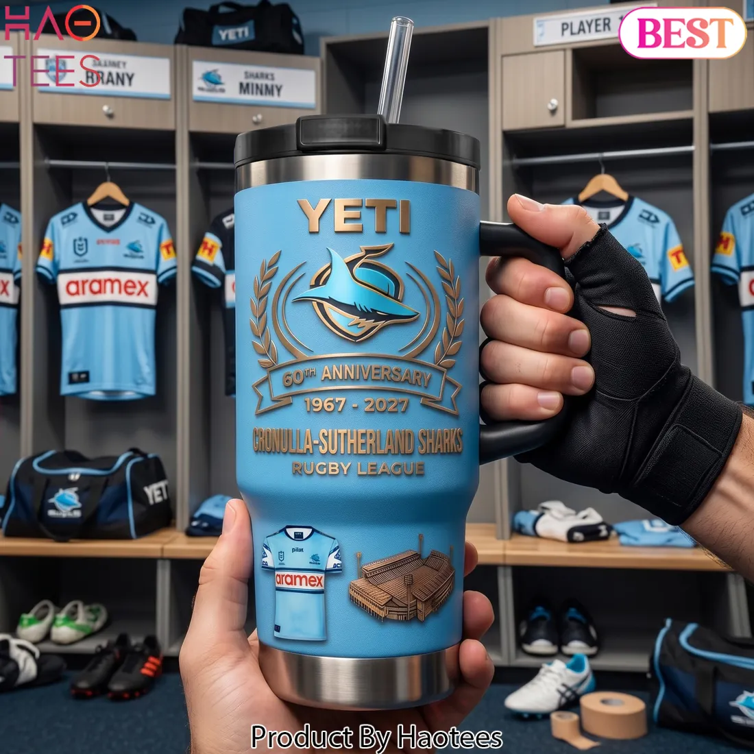 Cronulla Sutherland Sharks 60th Anniversary Limited Edition Tumbler Cronulla Sutherland Sharks 60th Anniversary Limited Edition Tumbler