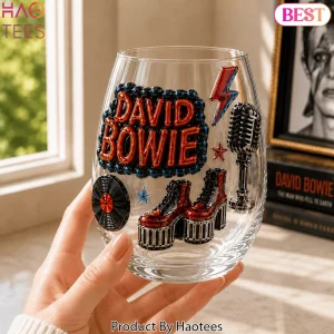 David Bowie Iconic 3D Emblem Collectible Whiskey Glass
