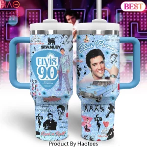 Elvis Presley 90th Birthday Celebration Commemorative Handle Tumbler