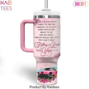 Elvis Presley 90th Birthday Celebration Pink Stanley Tumbler