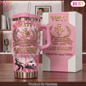 Elvis Presley 91st Anniversary King Of Rock N Roll Pink Tie Dye Tumbler